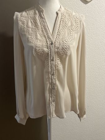 Elegante Bluse creme-weiss von Bruuns Bazaar  Gr. 36