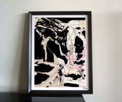 Erotik Nude Pop Art - Kunst Modern Facial Bild Akt Cum