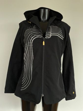 ADIDAS leichte Jacke Sportjacke mit Kapuze Gr. M/38 schwarz