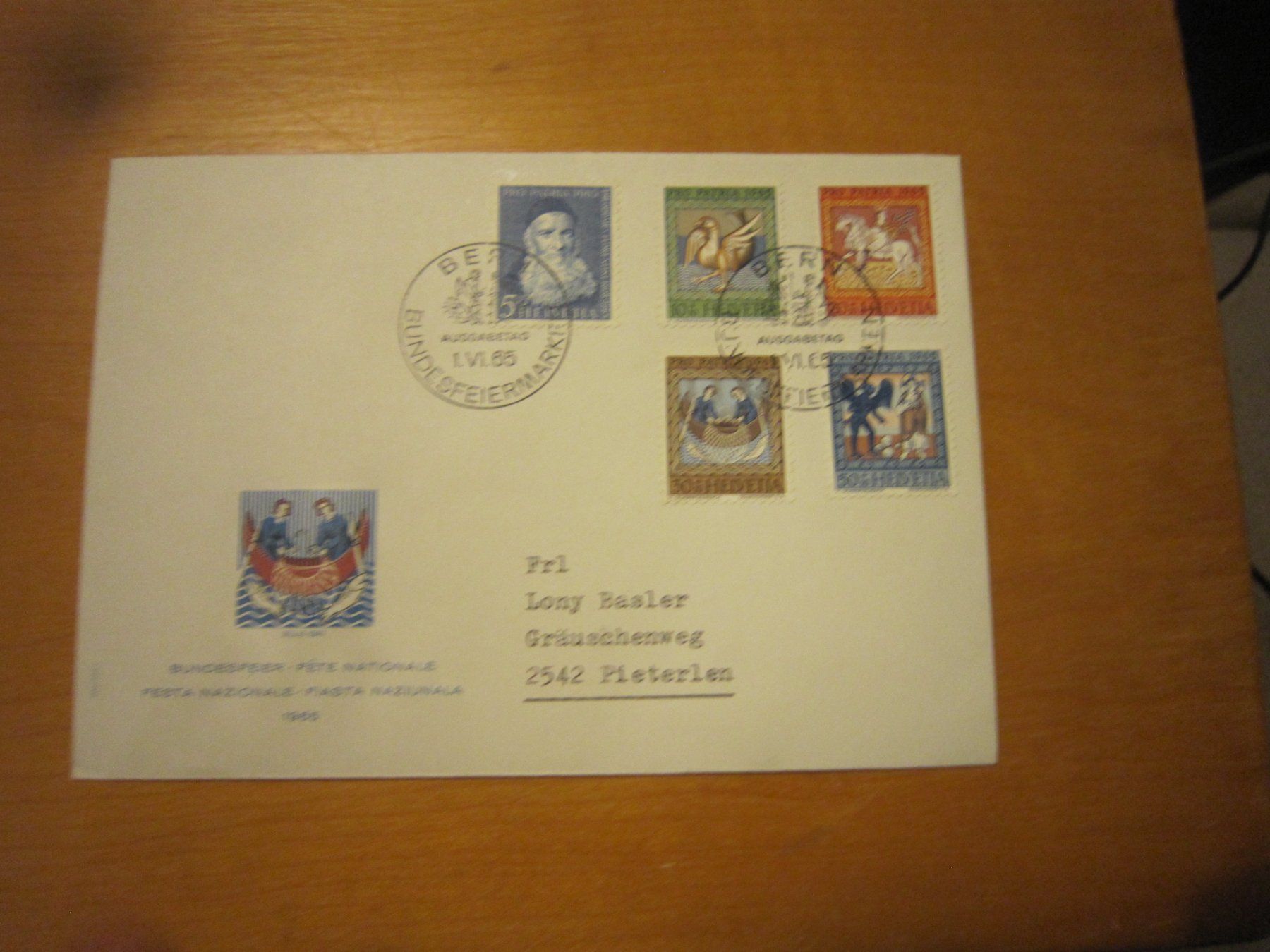 Tutti i francobolli: PP 1965 FDC und Bundesfeiere 1.er August – Usato da Gordola venduto da Polentaefung 3