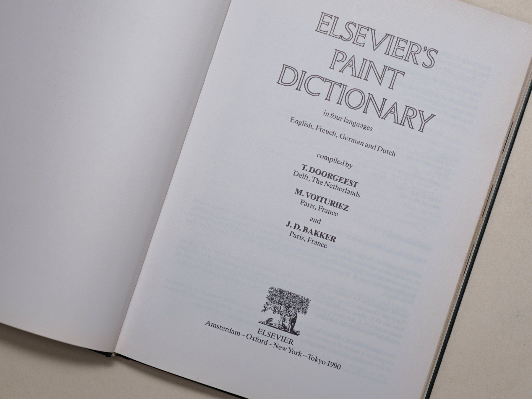 Libri: Elsevier's Paint Dictionary: Fachwörterbuch! – Usato da Zürich venduto da 000rk 1