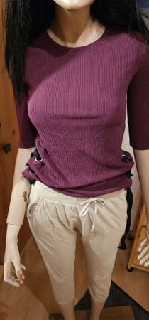 Tally Weijl Shirt Gr. S, stylisch mit Schnürung und Hose