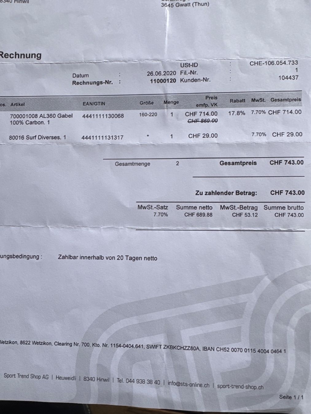 Forchette: Gabelbaum – Nuovo (secondo la descrizione) da Gwatt ((Thun) venduto da Fipu2666 2