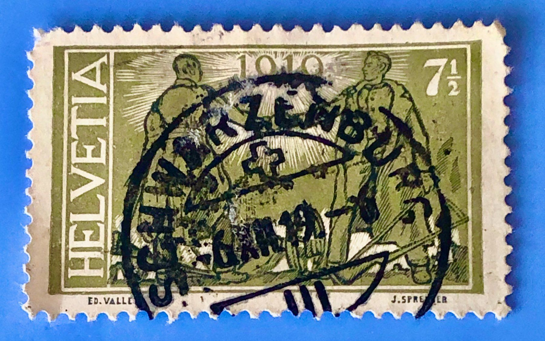 Alle Briefmarken: Nr.143 mit Stempelt Friedensmarken 1919    – Gebraucht aus Aarau von Billa007