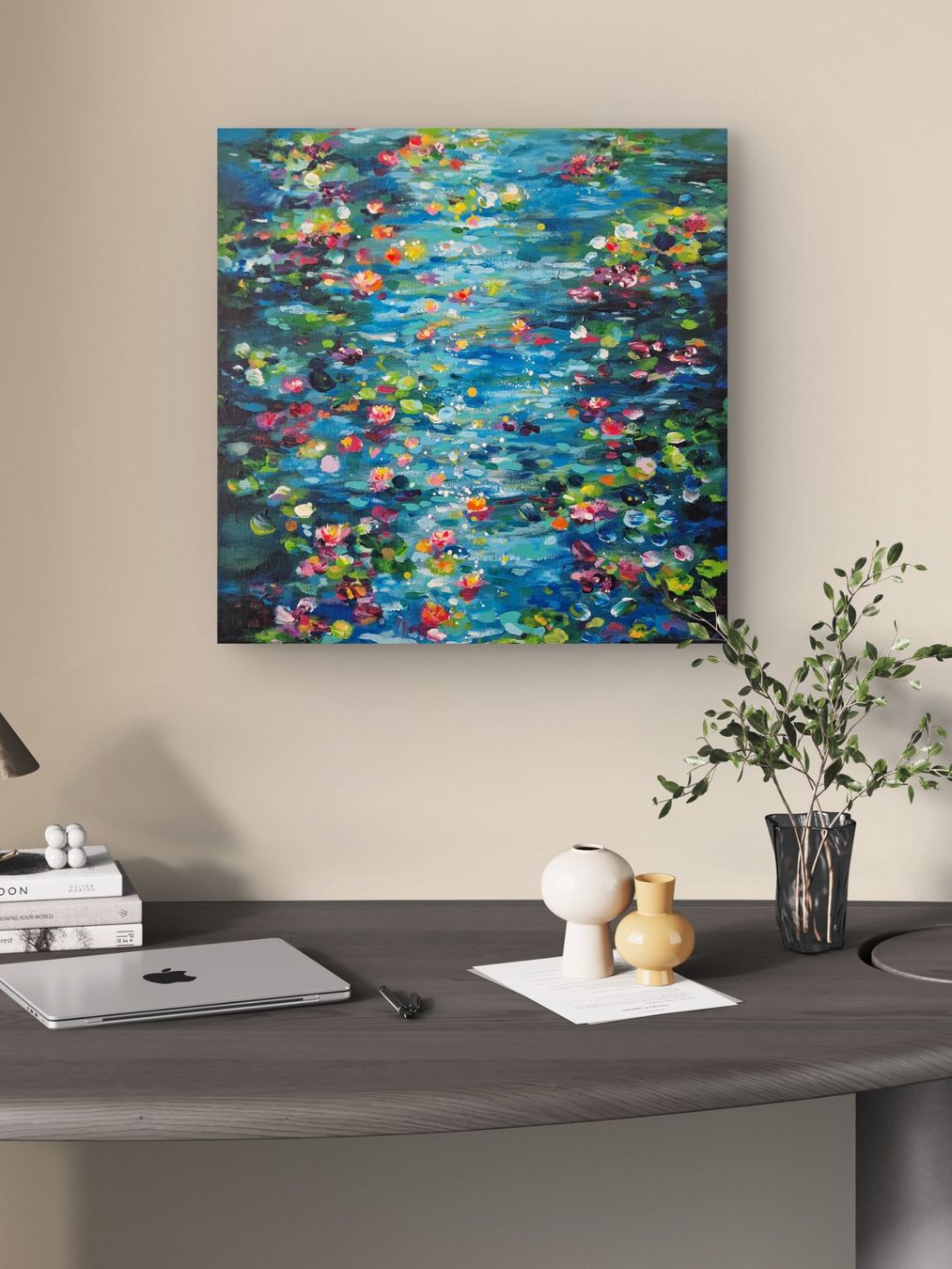 Tableaux: Am Seerosenteich – Neuf avec emballage d'origine à Heimberg par CBalmerArt 2