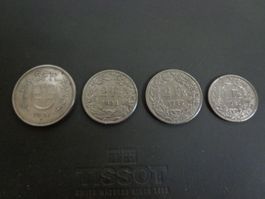 10 Franken Silber Münzen 1 x 5 Fr. / 2 x 2 Fr. / 1 x 1 Fr.