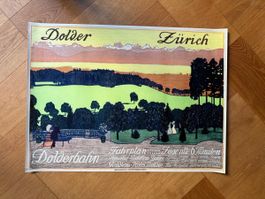 vintage zürich poster alt dolder dolderbahn