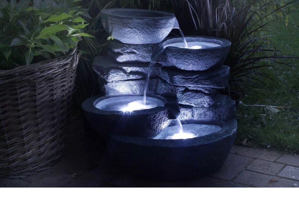 Stagni & Fontane ornamentali: +Zimmerbrunnen Groß Cascades mit LED Bel – Nuovo e nell'imballaggio originale da Amriswil venduto da JaJa-Express 3