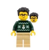 LEGO Minifigur City Mann Weihnachtspullover cty1931