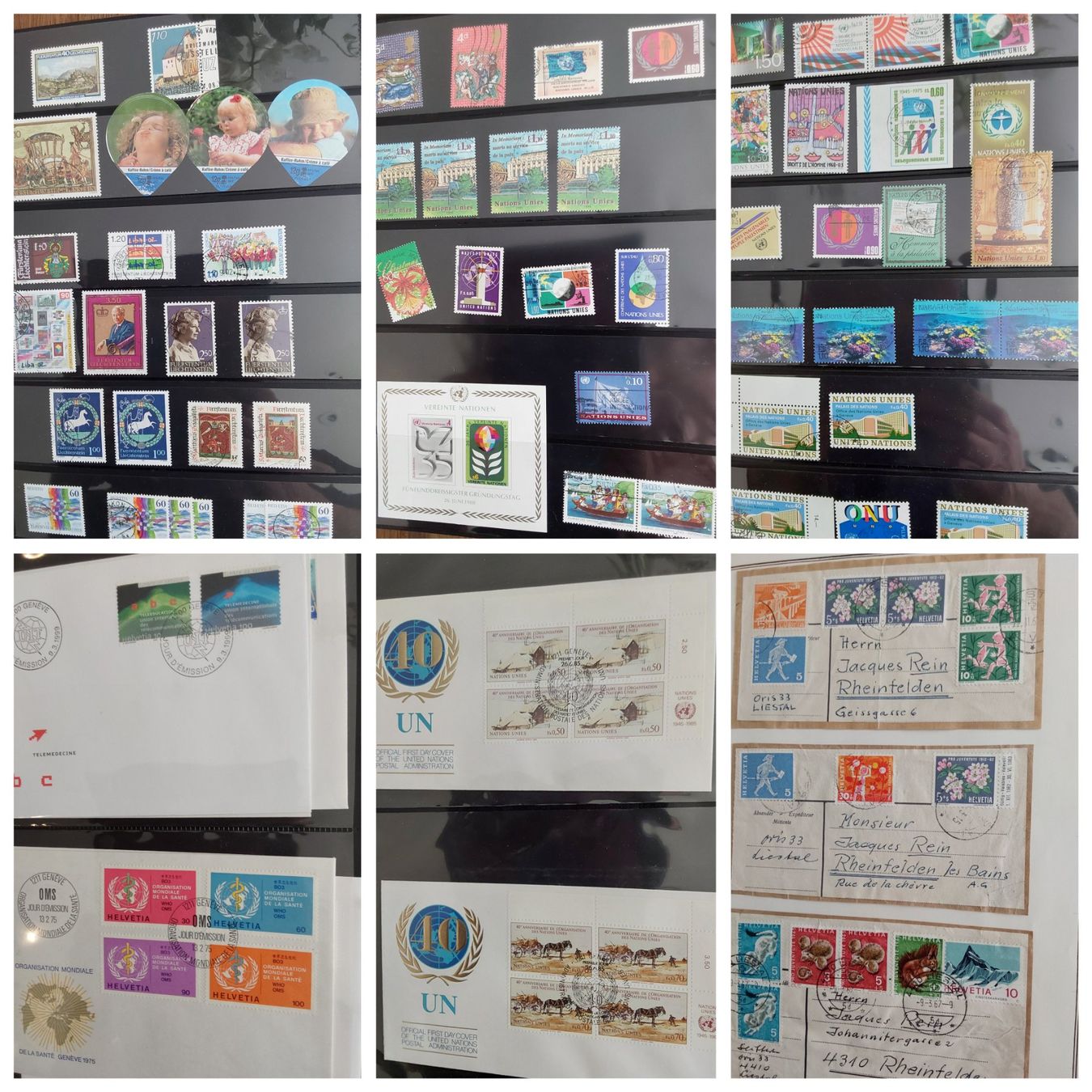 Alle Briefmarken: 6 Briefmarken-/Briefalben, CH, UNO – Gebraucht aus Münchwilen AG von Nesar 4