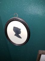 Antike Schattenriss-Silhouette im Rahmen, 