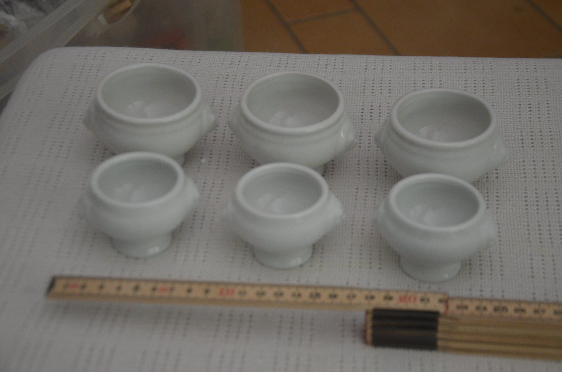 Ciotole: 6 STUCK MINI BACKEN - CUIRE - SCHUSSEL – Usato da Chiasso venduto da Dolly015