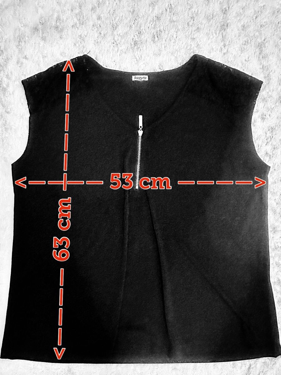 Top: Top KAYS schwarz mit Spitzendetails Gr. L – Usato da Emmenbrücke venduto da little.treasures 1
