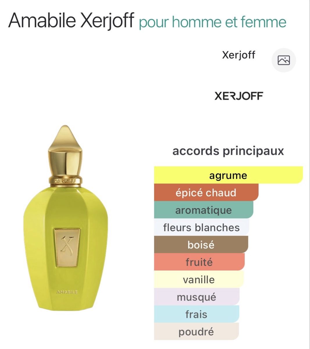 Xerjoff Parfums & Eau de Toilette: Xerjoff Amabile 100ml  – D'occasion à Corseaux par atchoum66