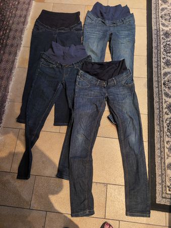 Umstandshosen 4 Jeans blau dunkelblau gebraucht grösse 38
