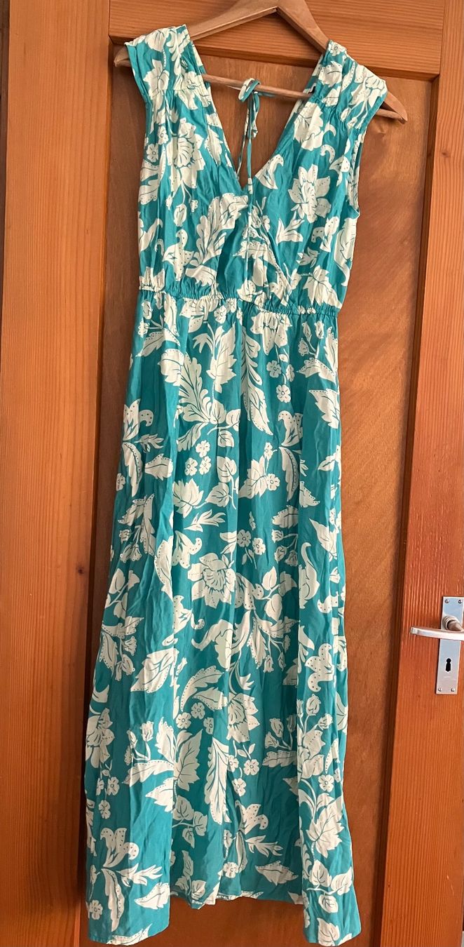 Mango Vestiti: Maxikleid Blumenprint Grösse S, Türkis – Nuovo (secondo la descrizione) da Magden venduto da Anthurium11