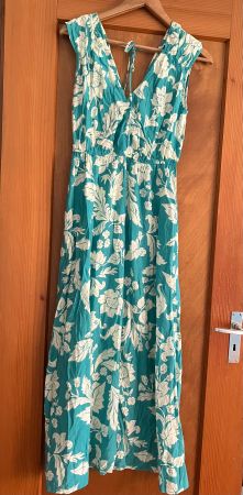 Maxikleid Blumenprint Grösse S, Türkis