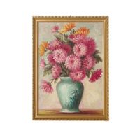 Vintage Ölgemälde Blumenstillleben – signiert – Öl auf Holz