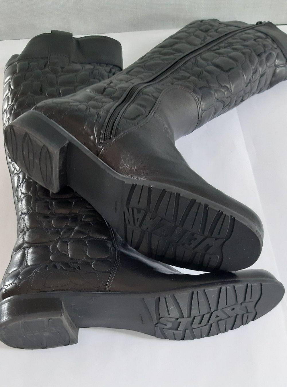Stuart Weitzman Damenschuhe: Lederstiefel leicht schwarz Stuart Weizman Gr. 40 – Gebraucht aus Rupperswil von jur_5ywx 3
