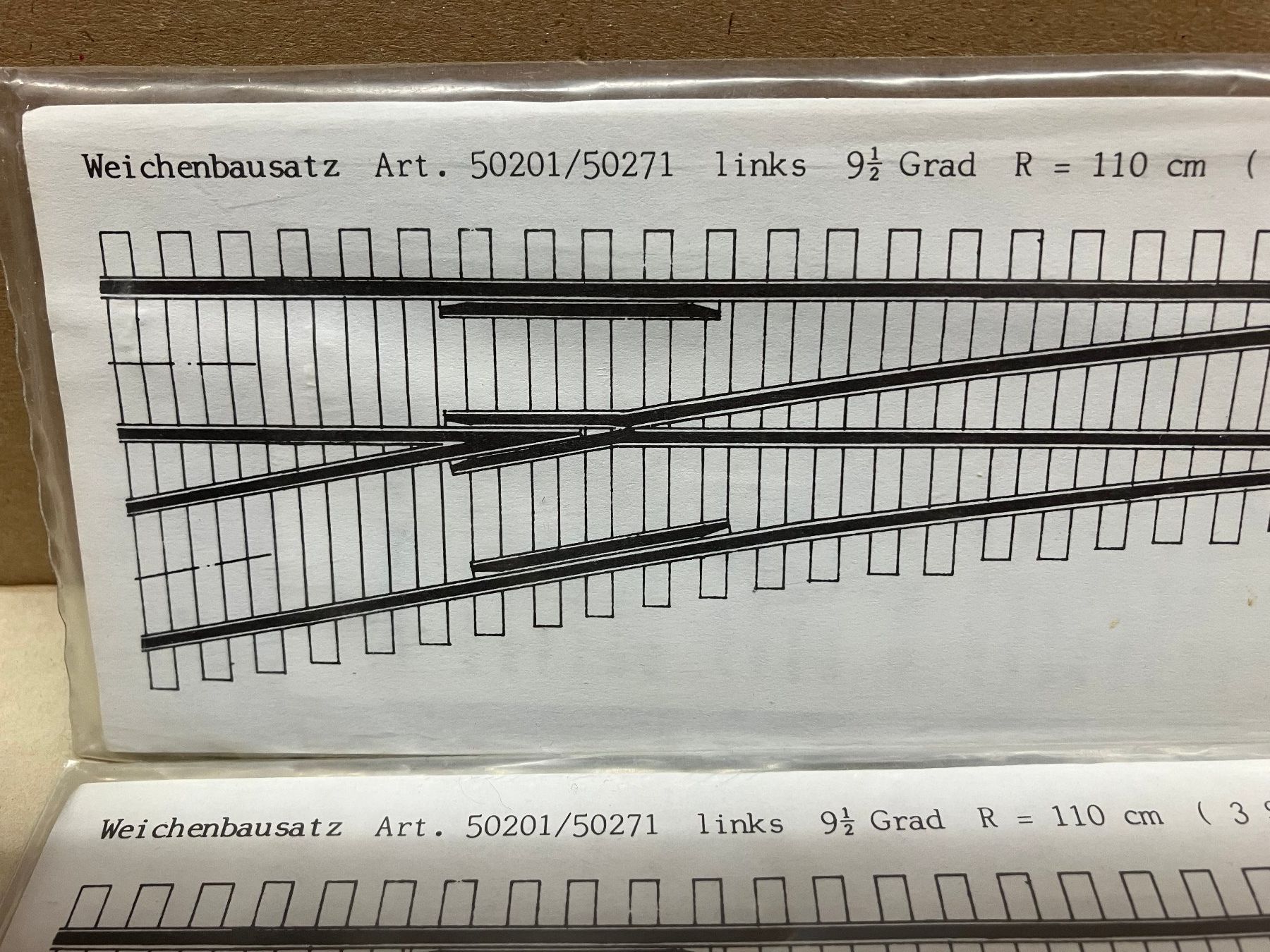 Modellini di ferrovie: Old Pullman 2x50201 Weichenbausatz links, 9 1/2°, H0 – Nuovo (secondo la descrizione) da Neuendorf venduto da sitek071 1