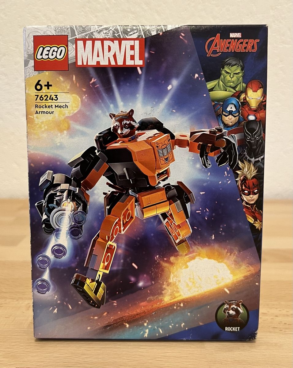 Lego Kit di costruzioni: LEGO Marvel 76243 Rocket Mech Armour  – Nuovo e nell'imballaggio originale da Frinvillier venduto da Tulepule