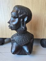 Buste en bois sculpté femme africaine
