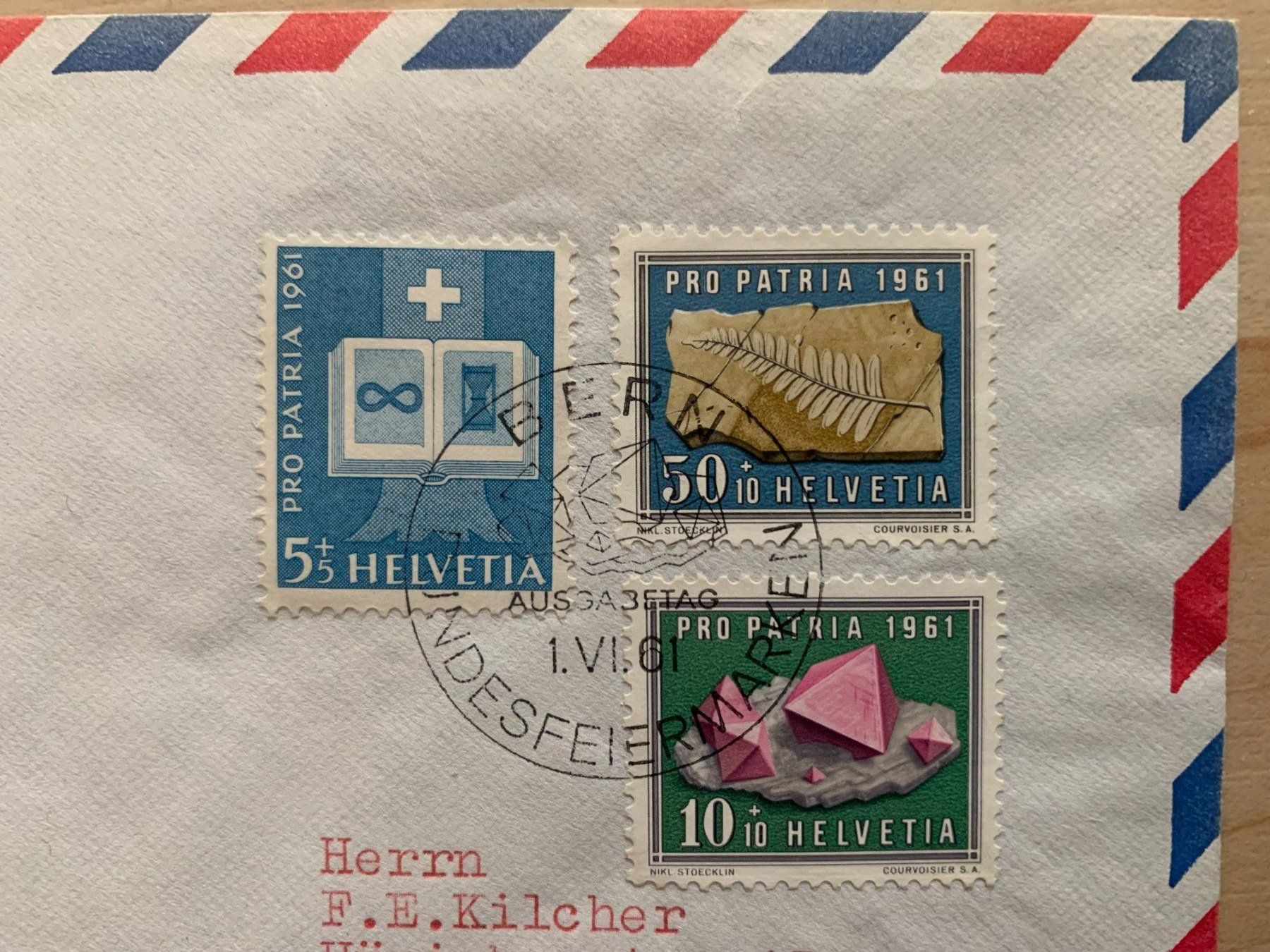 Tutti i francobolli: FDC Pro Patria I.VI.61 Bern 1 Chargebrief 291 – Usato da Landquart venduto da interesse63 1