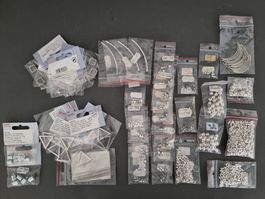 Umfangreiches Konvolut an silberfarbenem Schmuckzubehör