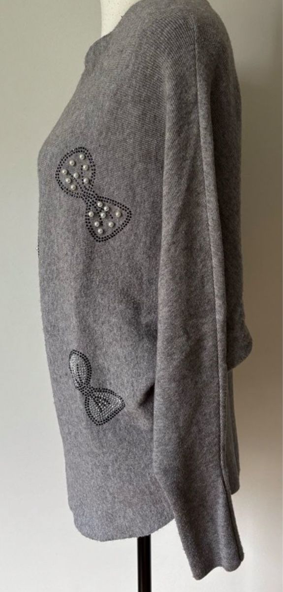 Maglioni & Felpe: Pullover grau mit Perlen Stickerei – Nuovo (secondo la descrizione) da Dietlikon venduto da LiebenLebenLachen 1