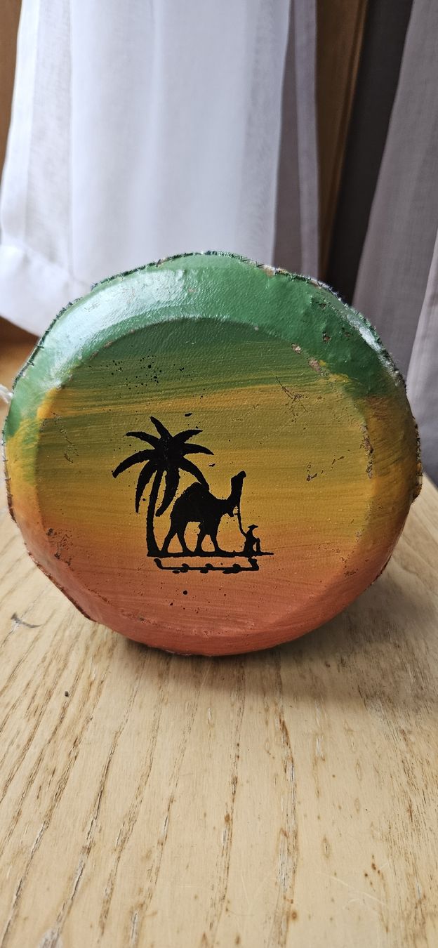 Vasi & Recipienti: Handmade Drum Vase Rasta Colors Camel Design 21cm Height – Usato da Flums venduto da F.Mas 1