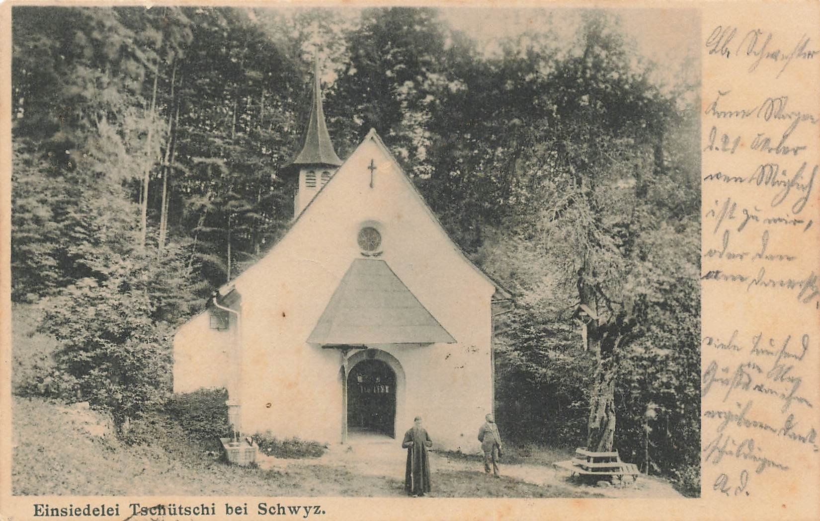 Ansichtskarten: Einsiedelei Tschütschi bei Schwyz – Gebraucht aus Schwyz von Seffi56