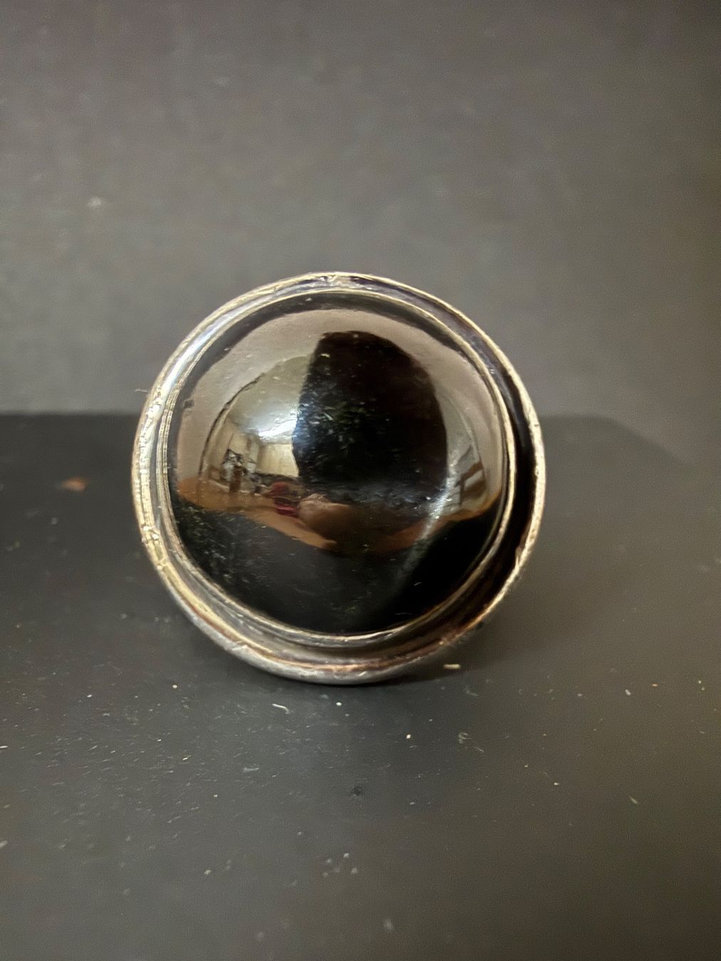Anelli: Massiver Silber Ring mit Obsidian 925 – Usato da Spiegel b. Bern venduto da Rogger72 1