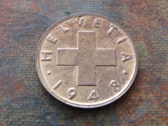 Tutti le monete: 1 Rp. 1948   (B) – Usato da Romanel-sur-Lausanne venduto da Swift13