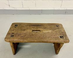 HOLZSCHEMEL, ANTIK, „BÄNKLI“, HOCKER, MELKSCHEMEL, BAUERNHOF
