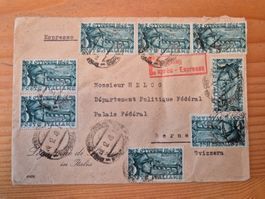 Italien-Schweiz Express Brief aus 1948 Zustand gem. Bilder