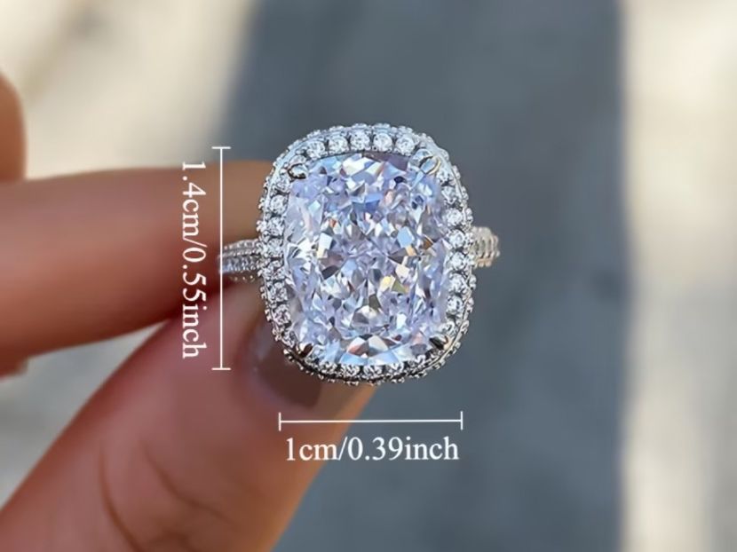 Anelli: Luxus Elegante Gr.18/8 Ring Farbe: Silber / Weiss – Nuovo (secondo la descrizione) da Biel-Bienne venduto da Roserosse13 8
