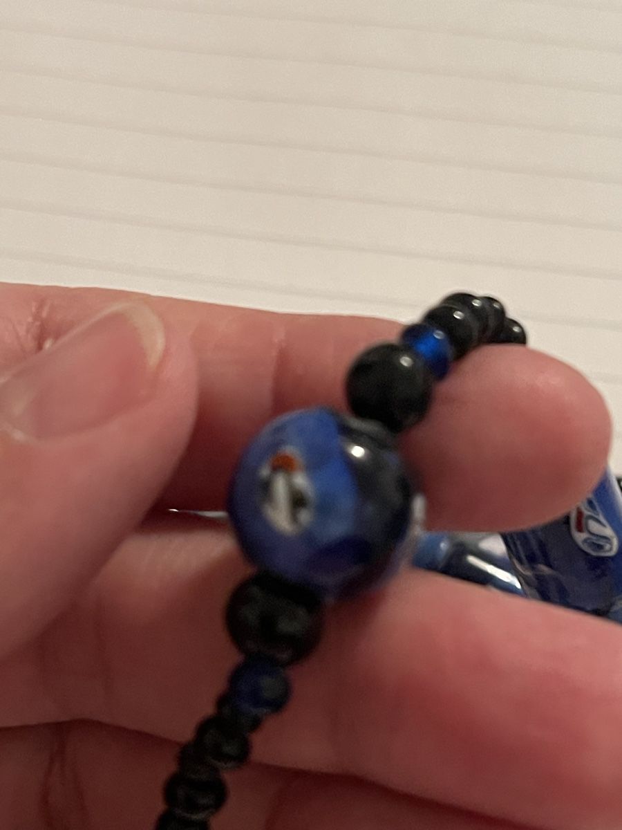 Ketten: Collier de perles bleu et blanc comme neuf 108 cm – Neu (gemäss Beschreibung) aus Kloten von Vermicelles 3
