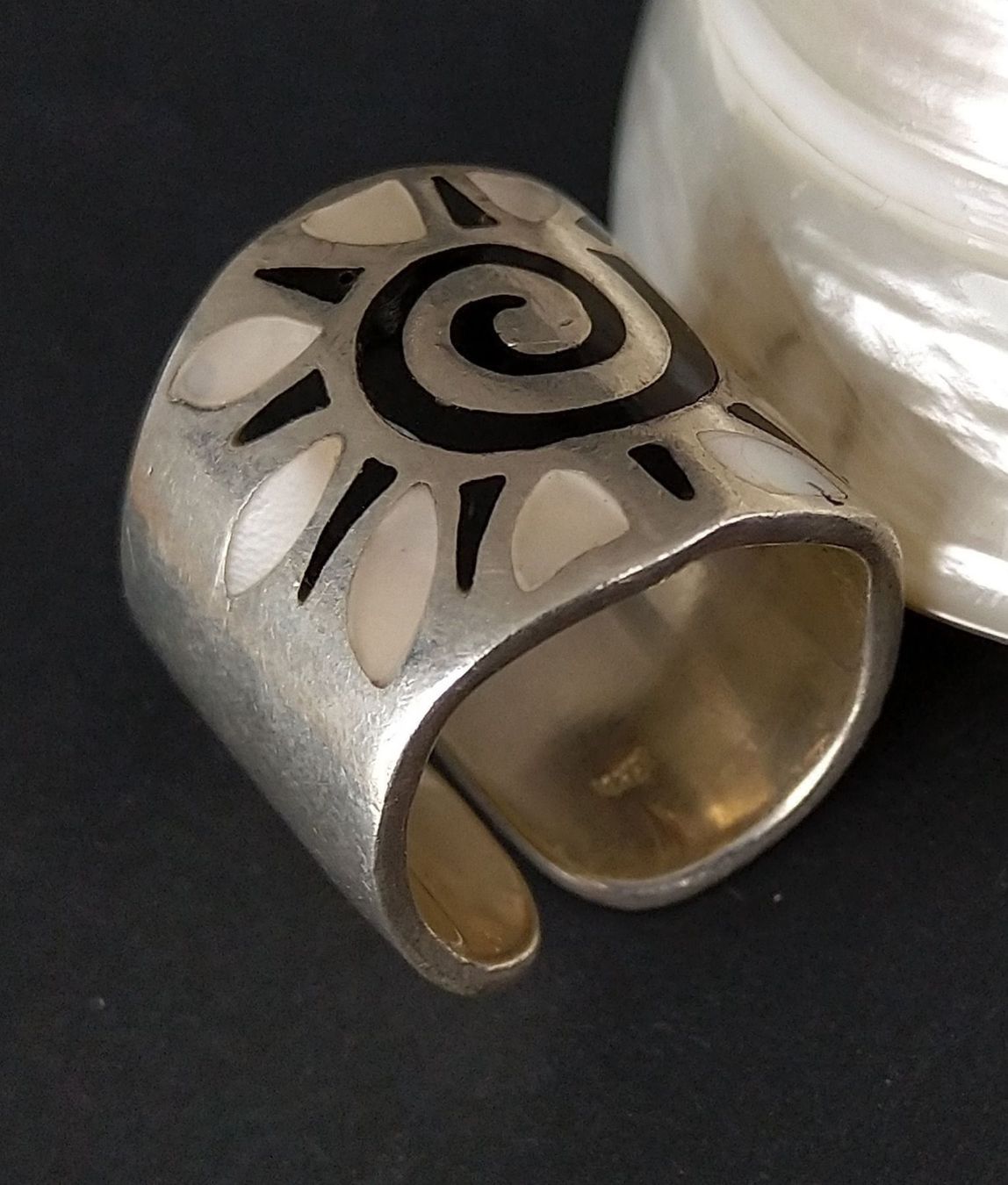 Ringe: RING MIT SPIRALE SONNE IN 925 SILBER – Gebraucht aus Romanshorn von BoutiqueA 5
