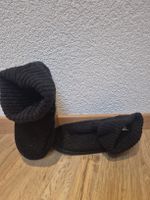 Hausschuhe gestrickt schwarz Gr. 36
