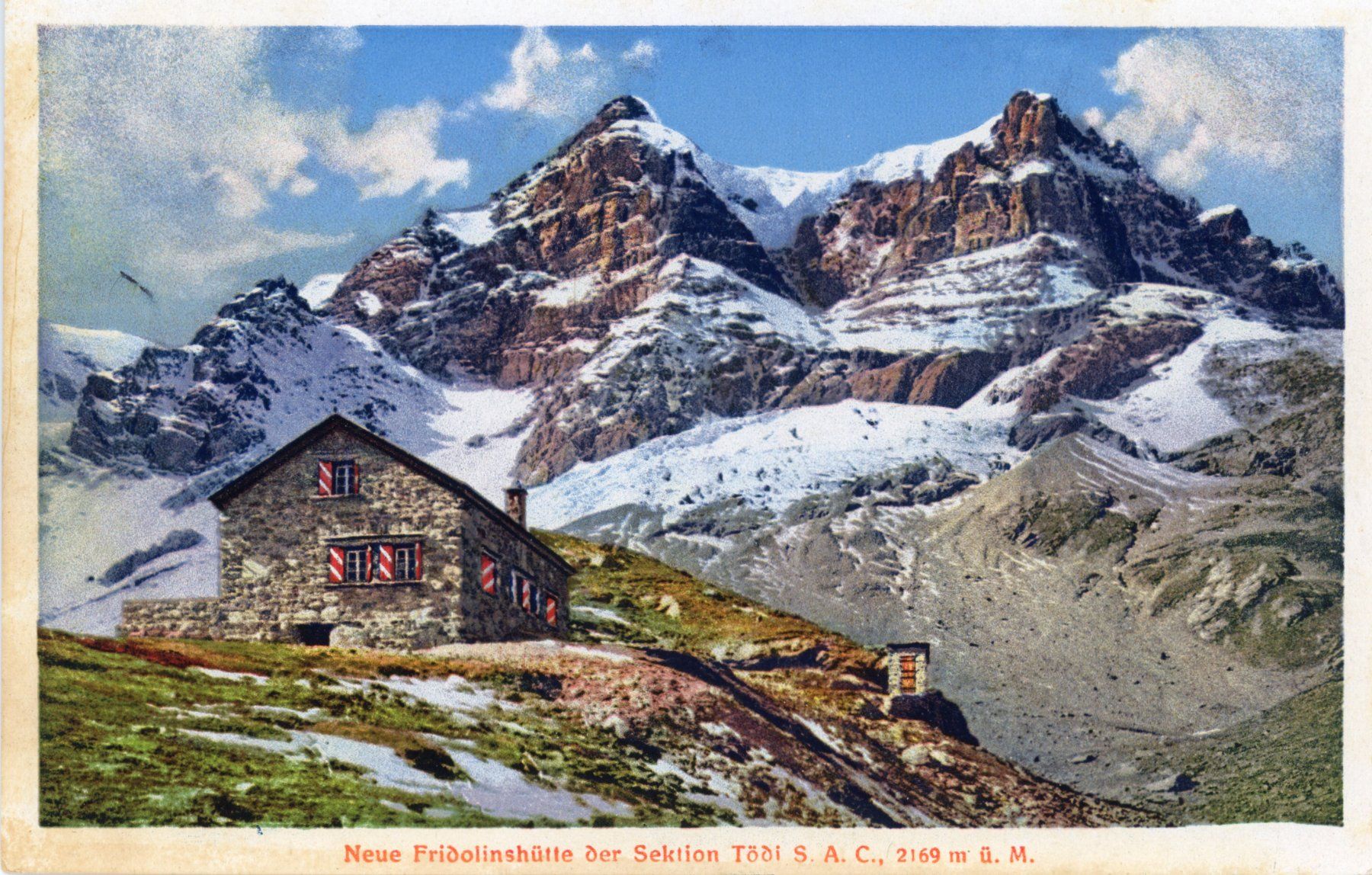 Cartoline postali: Fridolinshütte   GL    -  Sektion Tödi – Usato da Brig venduto da Valcards54