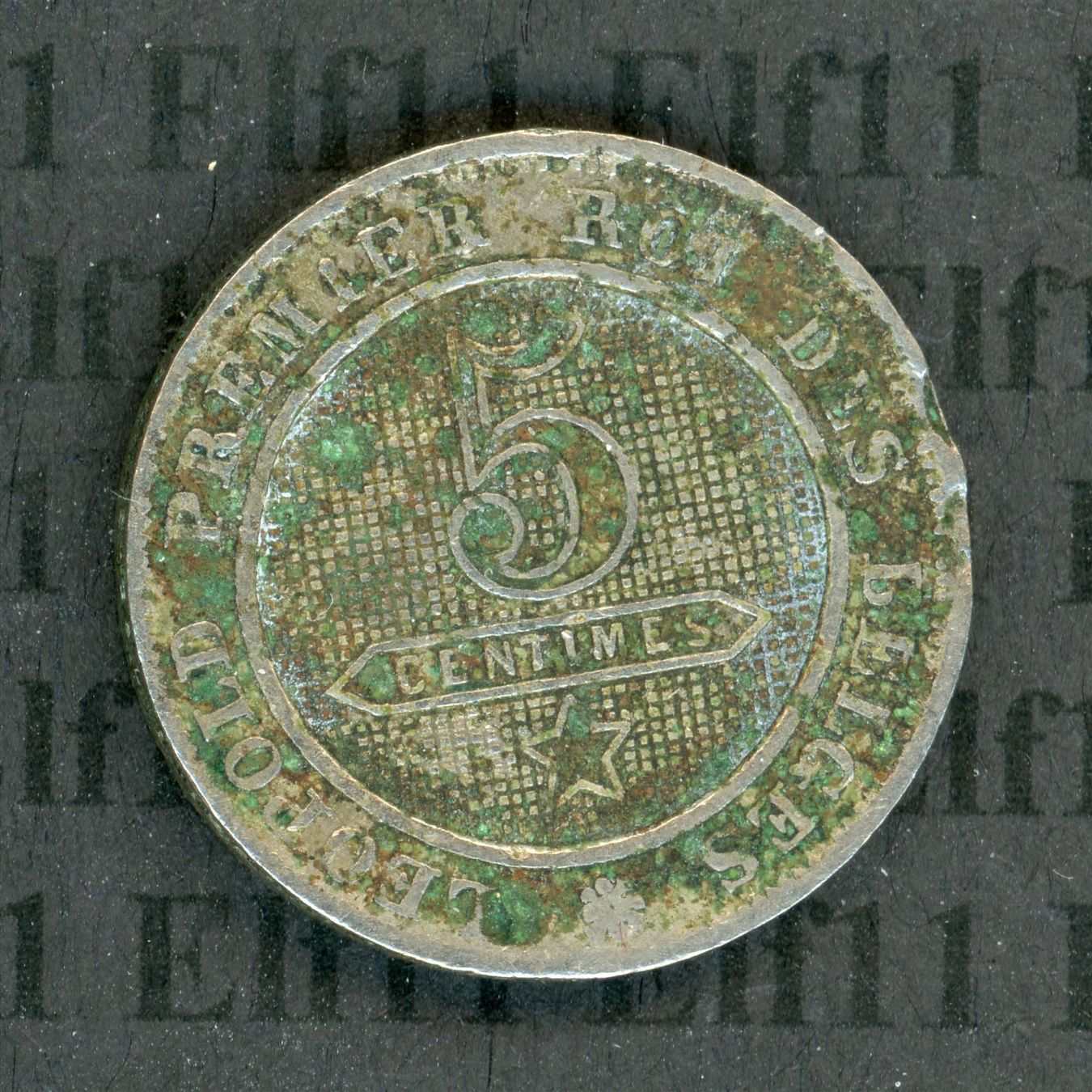 Tutti le monete: BEF___0.05 1861 -ss 5 Centimes – Usato da Widnau venduto da Elf11 1