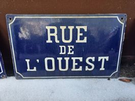 Ancienne plaque de la rue de l'ouest