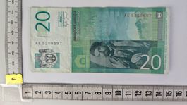Serbien 20 Dinar Banknote, Rarität!