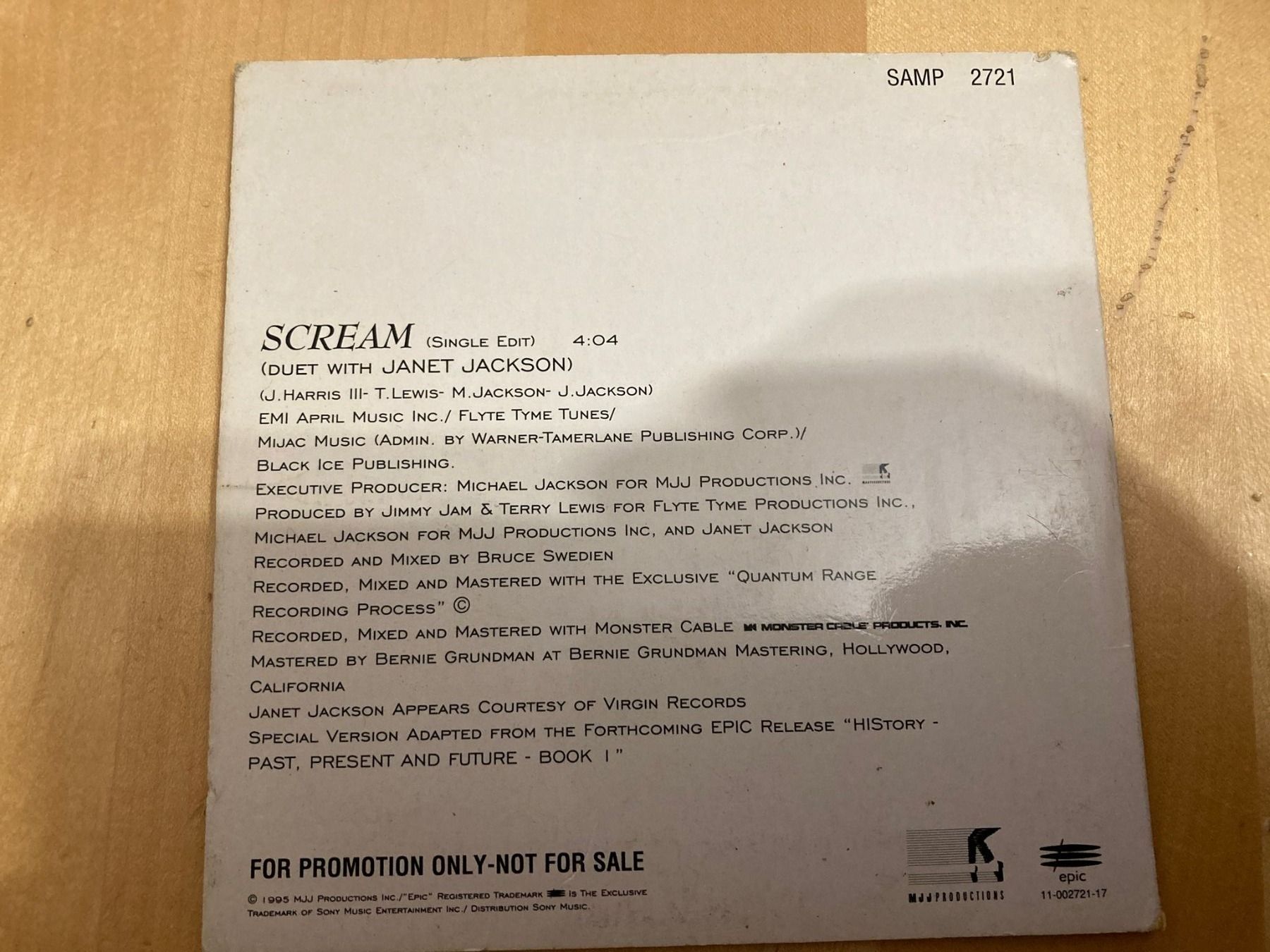 CD: Michael Jackson Janet Jackson -  Scream promo CD – Usato da Mörel venduto da Manolocana 3