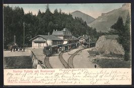 Brünig, Bahnhof der Bergbahn mit Restau
