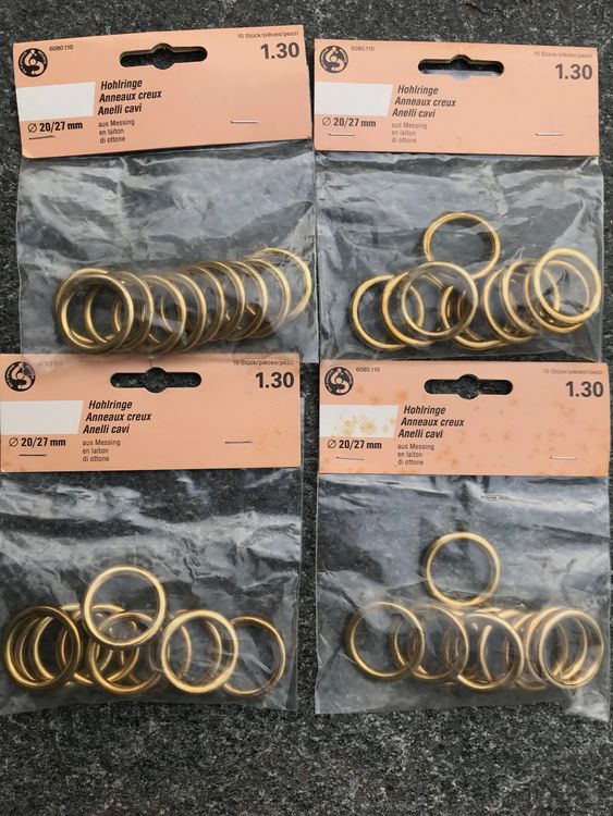 40 Stück Metall-Vorhangringe Weiß – Innendurchmesser 30 Mm Für Gardinenstangen
