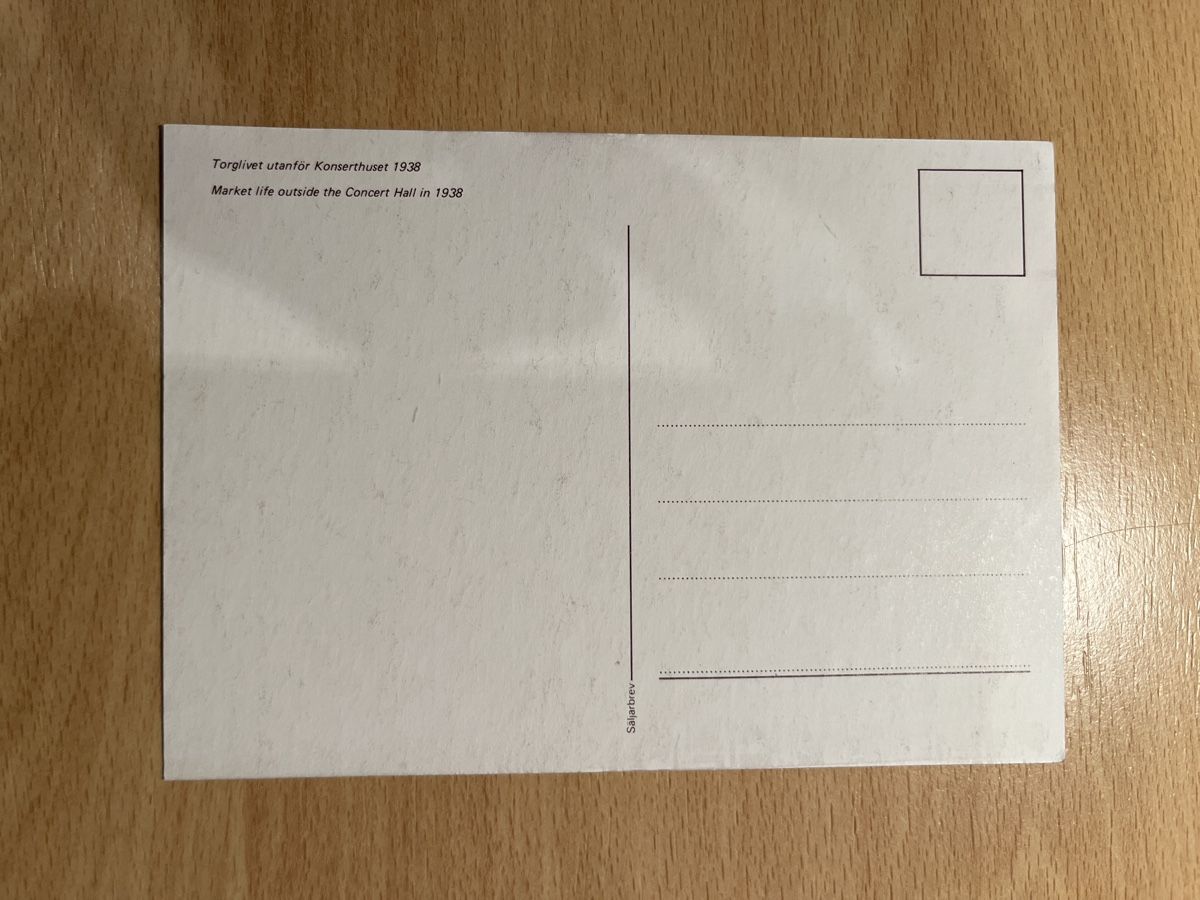 Cartoline postali: Originale alte Ansichtskarte Torglitet Konzerthuset 1938 – Nuovo (secondo la descrizione) da Hinwil venduto da Chuan2 1