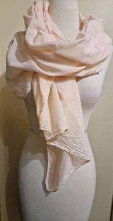 Grosser Schal, Baumwolle, apricot