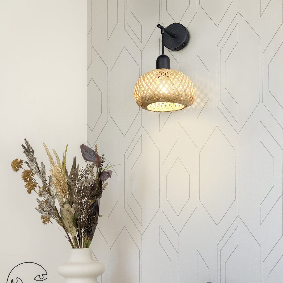 Lampade: Wandleuchte, Bambus, 1 Spot, 31 cm Höhe – Nuovo (secondo la descrizione) da Kreuzlingen venduto da Smart-Light 1