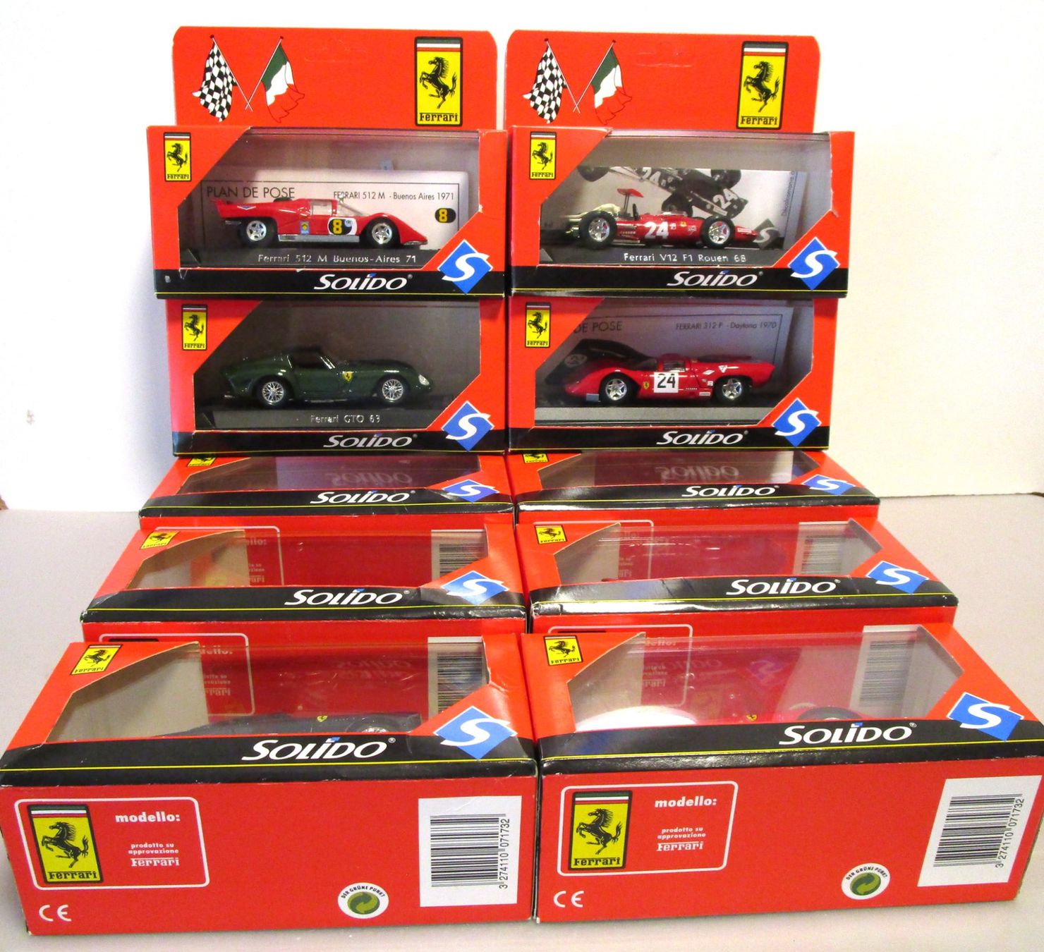 Ferrari Modellini d'auto: LOT DE 10 FERRARI SOLIDO  1992 – Nuovo e nell'imballaggio originale da Chêne-Bourg venduto da breno56 2